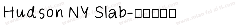 Hudson NY Slab字体转换